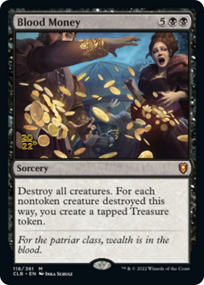 Blood Money 116 card from Prerelease Cards