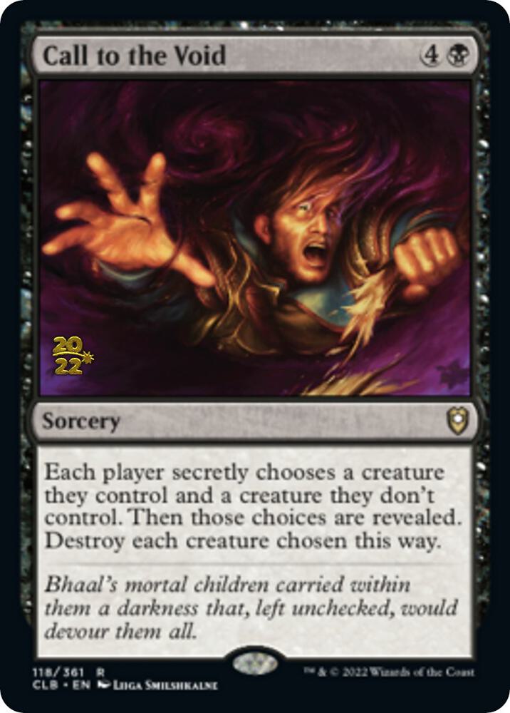 Call to the Void 118 card from Prerelease Cards