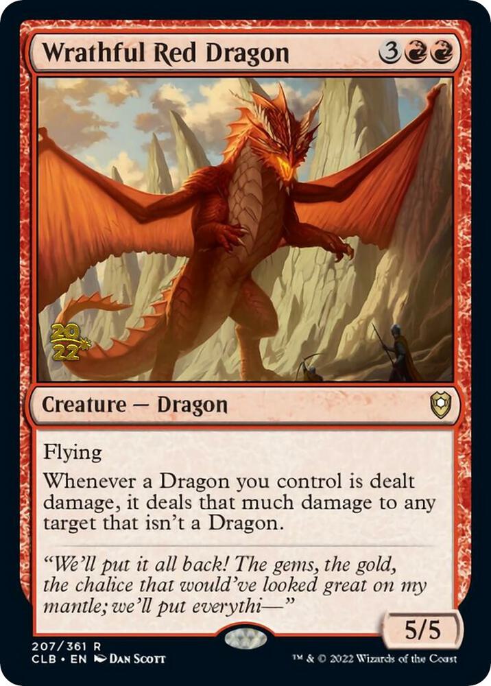 Wrathful Red Dragon 207 card from Prerelease Cards