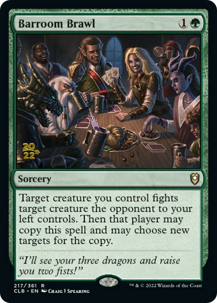 Barroom Brawl 217 card from Prerelease Cards