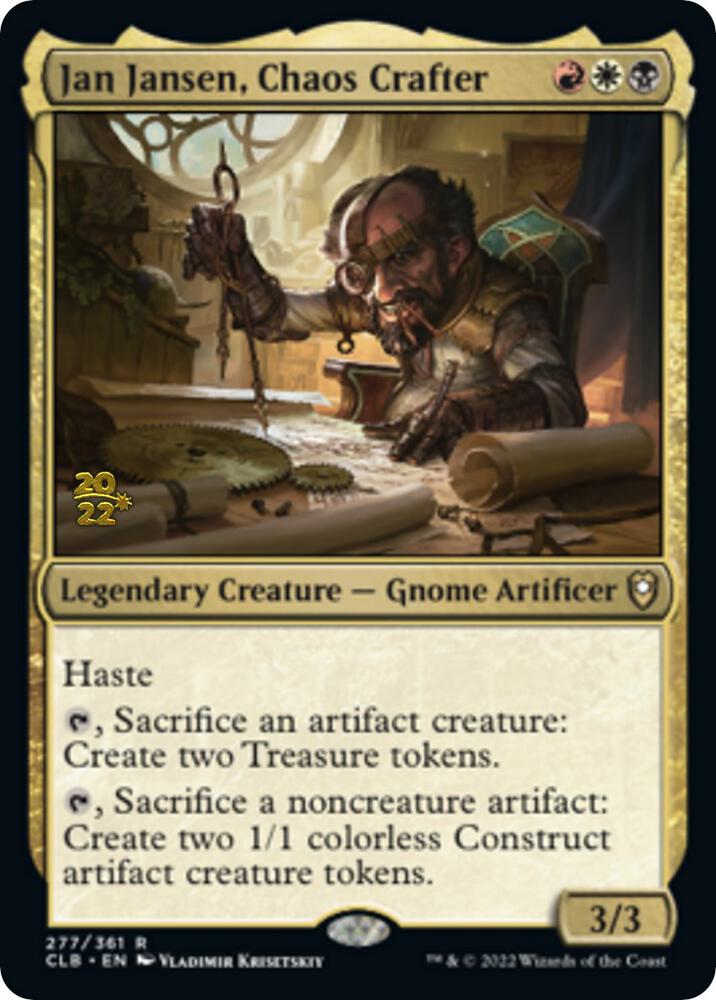 Jan Jansen, Chaos Crafter 277 card from Prerelease Cards