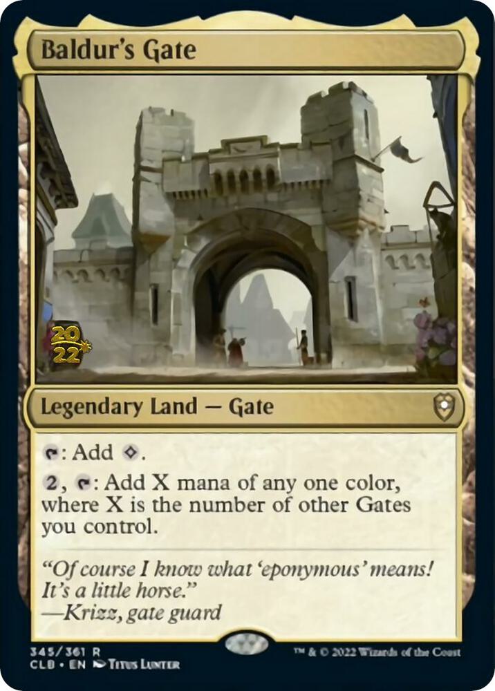 Baldur's Gate 345 card from Prerelease Cards