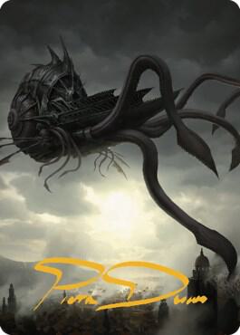 Nautiloid Ship Art Card (Gold-Stamped Signature) 80 card from Art Series: Commander Legends: Battle for Baldur's Gate