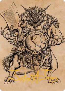 Thrakkus the Butcher Art Card (Gold-Stamped Signature) 77 card from Art Series: Commander Legends: Battle for Baldur's Gate