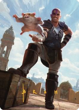 Minsc & Boo, Timeless Heroes Art Card (72/81) (Gold-Stamped Signature) card from Art Series: Commander Legends: Battle for Baldur's Gate