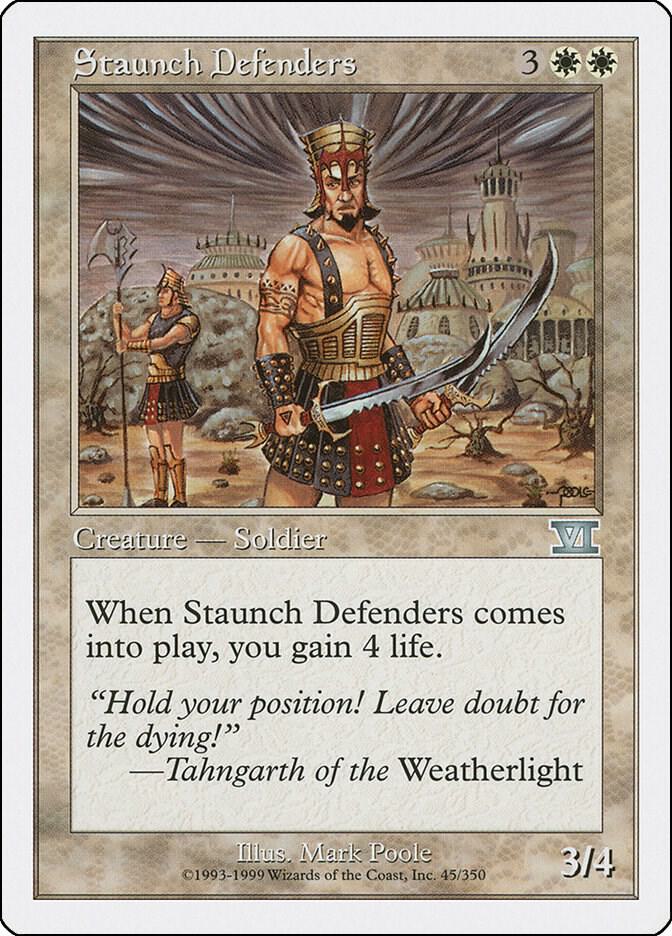 Staunch Defenders 45 card from Classic Sixth Edition