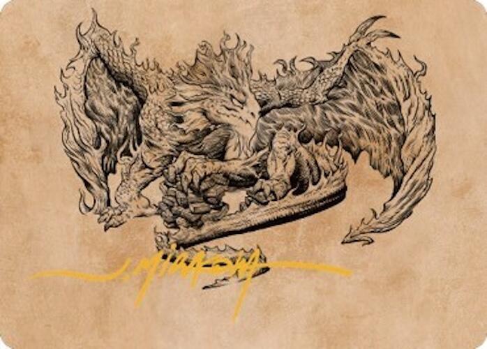 Miirym, Sentinel Wyrm Art Card (Gold-Stamped Signature) 71 card from Art Series: Commander Legends: Battle for Baldur's Gate