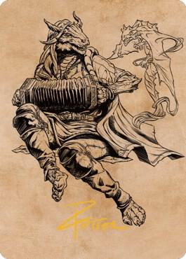 Korlessa, Scale Singer Art Card (Gold-Stamped Signature) 68 card from Art Series: Commander Legends: Battle for Baldur's Gate