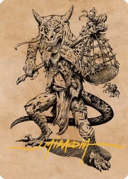 Taunting Kobold Art Card (Gold-Stamped Signature) 57 card from Art Series: Commander Legends: Battle for Baldur's Gate