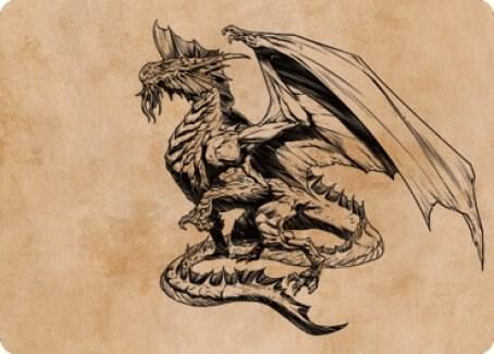 Ancient Silver Dragon Art Card (47/81) card from Art Series: Commander Legends: Battle for Baldur's Gate