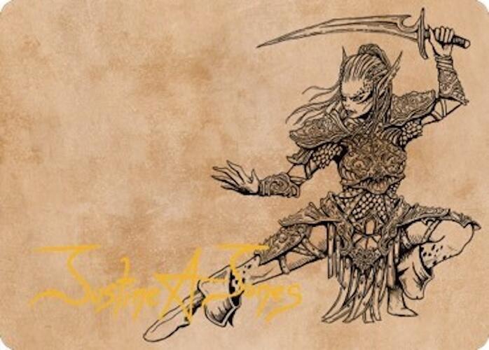 Lae'zel, Vlaakith's Champion Art Card (Gold-Stamped Signature) 45 card from Art Series: Commander Legends: Battle for Baldur's Gate