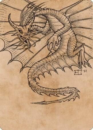 Ancient Gold Dragon Art Card (44/81) card from Art Series: Commander Legends: Battle for Baldur's Gate