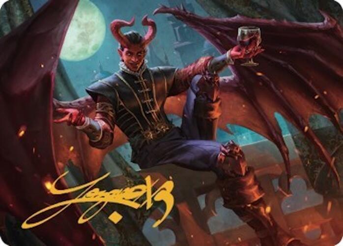 Raphael, Fiendish Savior Art Card (40/81) (Gold-Stamped Signature) card from Art Series: Commander Legends: Battle for Baldur's Gate
