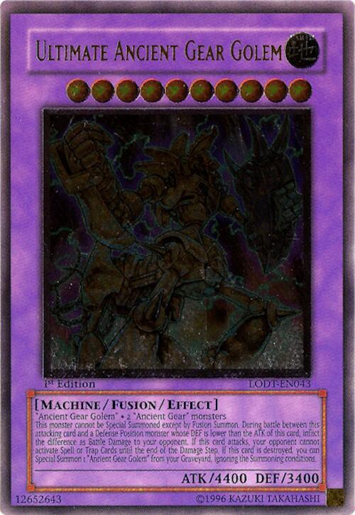 Ultimate Ancient Gear Golem (UTR) LODT-EN043 card from Light of Destruction
