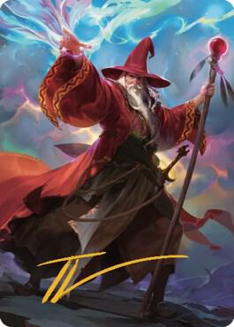 Elminster Art Card (36/81) (Gold-Stamped Signature) card from Art Series: Commander Legends: Battle for Baldur's Gate