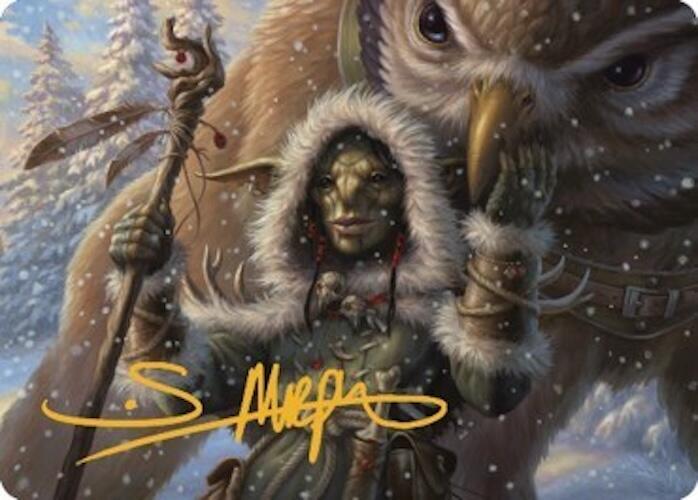 Owlbear Shepherd Art Card (Gold-Stamped Signature) 35 card from Art Series: Commander Legends: Battle for Baldur's Gate