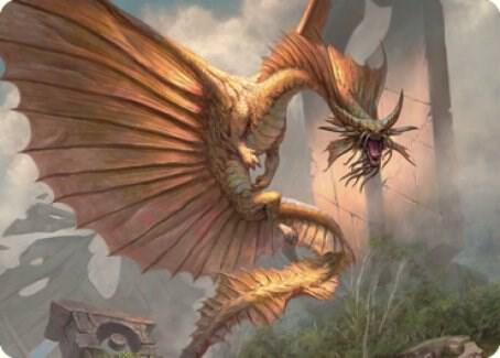 Ancient Gold Dragon Art Card (28/81) card from Art Series: Commander Legends: Battle for Baldur's Gate