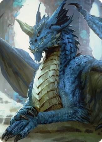 Young Blue Dragon Art Card 27 card from Art Series: Commander Legends: Battle for Baldur's Gate