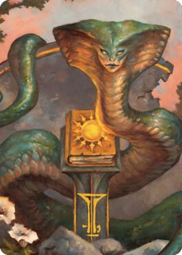 Guardian Naga Art Card (Gold-Stamped Signature) 16 card from Art Series: Commander Legends: Battle for Baldur's Gate