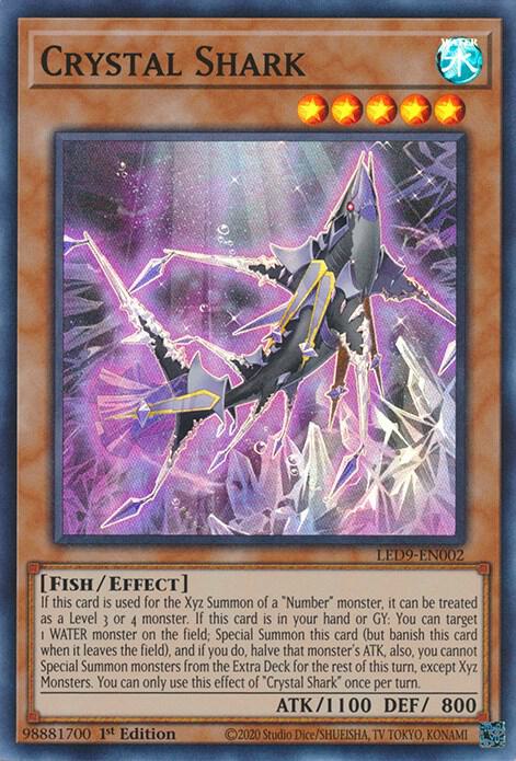 Crystal Shark LED9-EN002 card from Legendary Duelists: Duels From the Deep