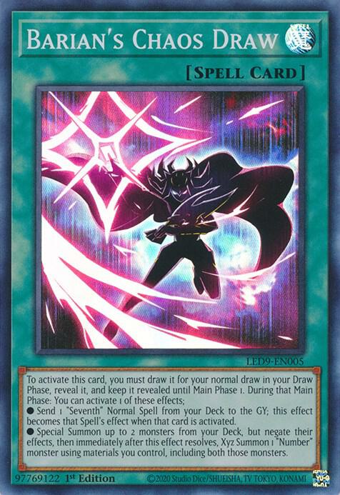 Barian's Chaos Draw LED9-EN005 card from Legendary Duelists: Duels From the Deep