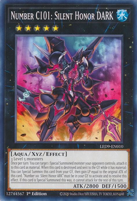 Number C101: Silent Honor DARK LED9-EN010 card from Legendary Duelists: Duels From the Deep