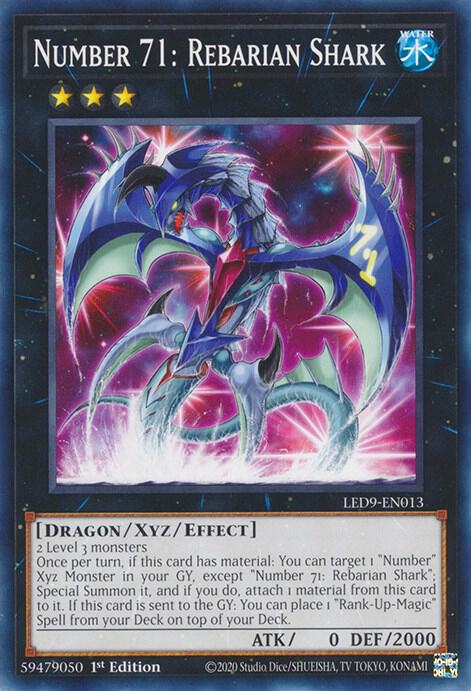 Number 71: Rebarian Shark LED9-EN013 card from Legendary Duelists: Duels From the Deep