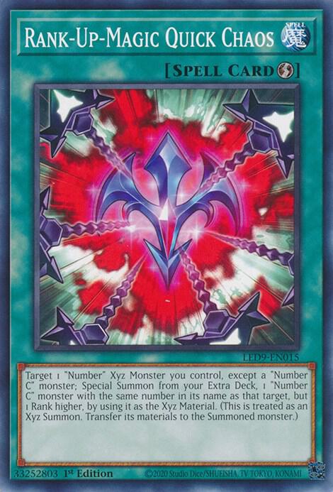 Rank-Up-Magic Quick Chaos LED9-EN015 card from Legendary Duelists: Duels From the Deep