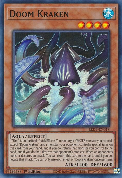 Doom Kraken LED9-EN018 card from Legendary Duelists: Duels From the Deep