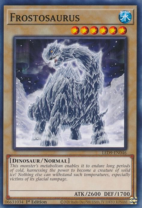 Frostosaurus LED9-EN046 card from Legendary Duelists: Duels From the Deep
