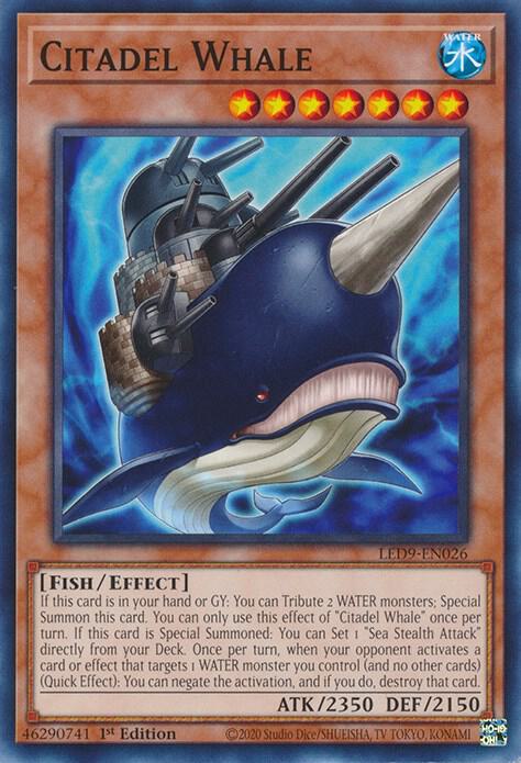 Citadel Whale LED9-EN026 card from Legendary Duelists: Duels From the Deep
