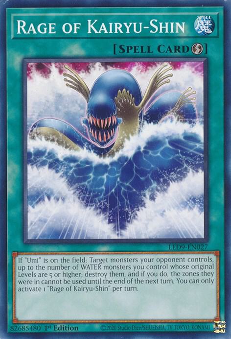 Rage of Kairyu-Shin LED9-EN027 card from Legendary Duelists: Duels From the Deep