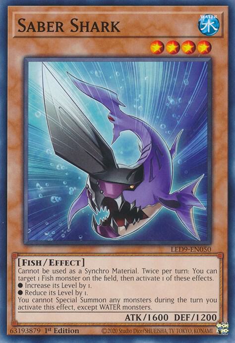 Saber Shark LED9-EN050 card from Legendary Duelists: Duels From the Deep