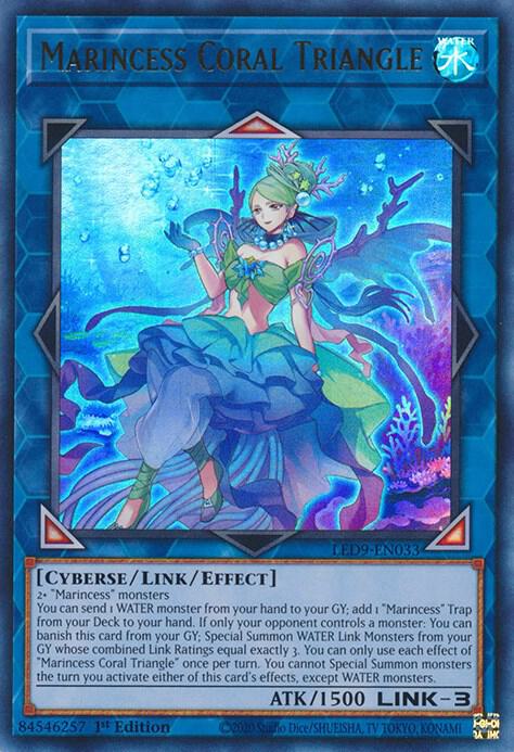 Marincess Coral Triangle LED9-EN033 card from Legendary Duelists: Duels From the Deep