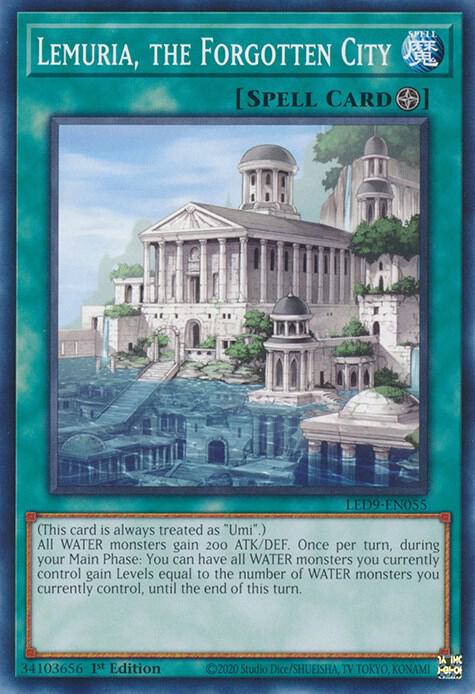 Lemuria, the Forgotten City LED9-EN055 card from Legendary Duelists: Duels From the Deep