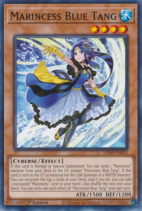 Marincess Blue Tang LED9-EN051 card from Legendary Duelists: Duels From the Deep