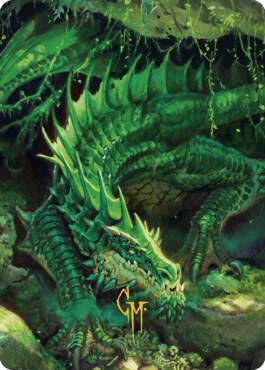 Adult Green Dragon Art Card (Gold-Stamped Signature) 1 card from Art Series: Commander Legends: Battle for Baldur's Gate