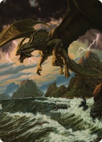 Ancient Bronze Dragon Art Card (3/81) card from Art Series: Commander Legends: Battle for Baldur's Gate