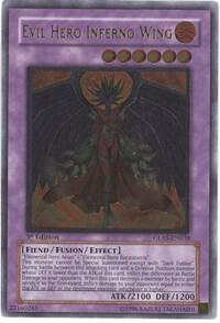 Evil Hero Inferno Wing (UTR) GLAS-EN038 card from Gladiator's Assault