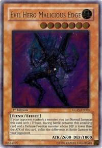 Evil HERO Malicious Edge (UTR) GLAS-EN003 card from Gladiator's Assault