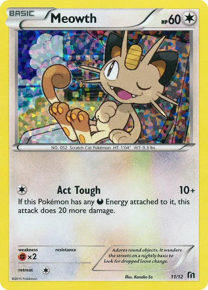Meowth - 11/12 011/012 card from McDonald's Promos 2016