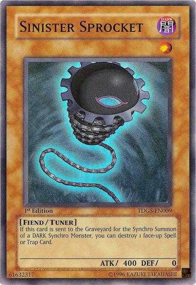 Sinister Sprocket TDGS-EN009 card from The Duelist Genesis
