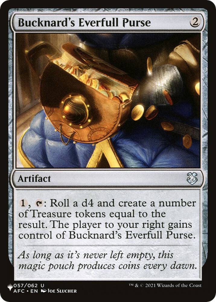 Bucknard's Everfull Purse 057/062 card from The List Reprints