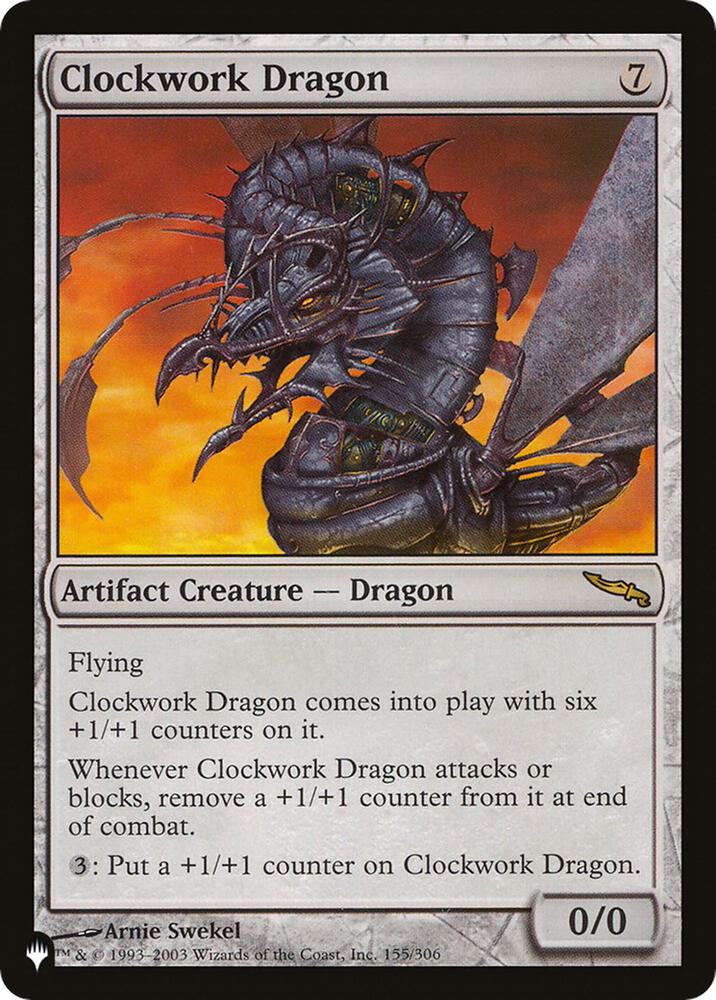 Clockwork Dragon 155/306 card from The List Reprints