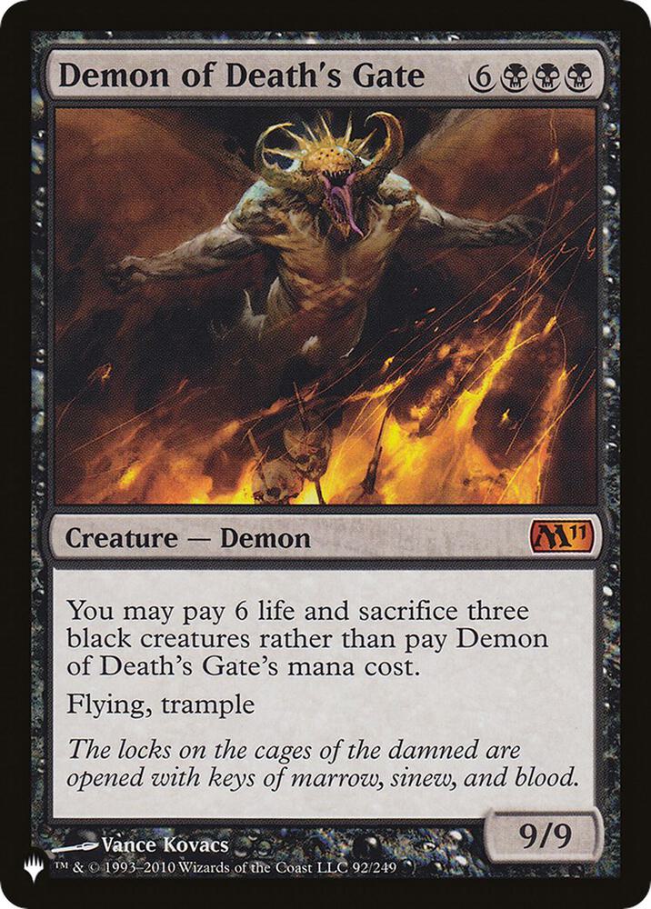 Demon of Death's Gate 92/249 card from The List Reprints