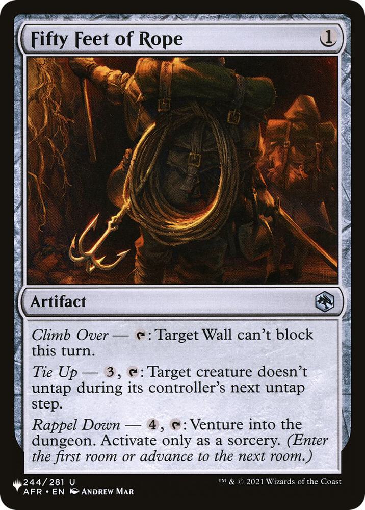 Fifty Feet of Rope 244/281 card from The List Reprints