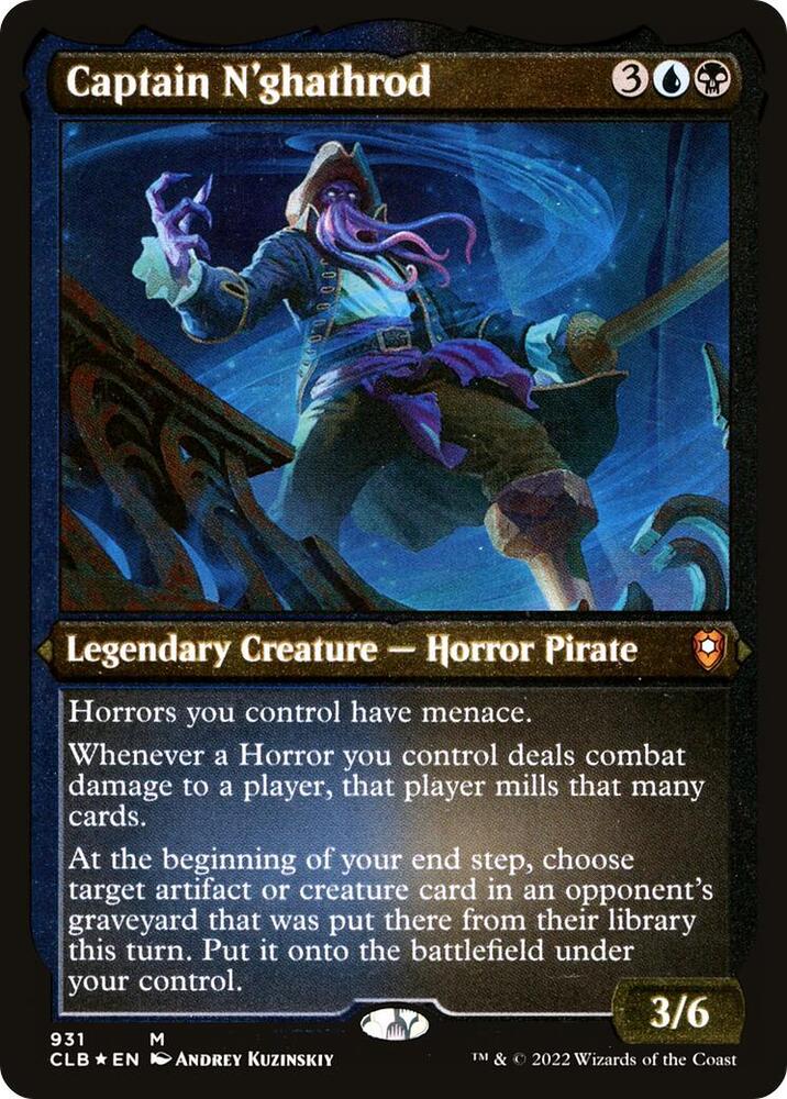 Captain N'ghathrod (Display Commander) - Thick Stock 931 card from Commander Legends: Battle for Baldur's Gate