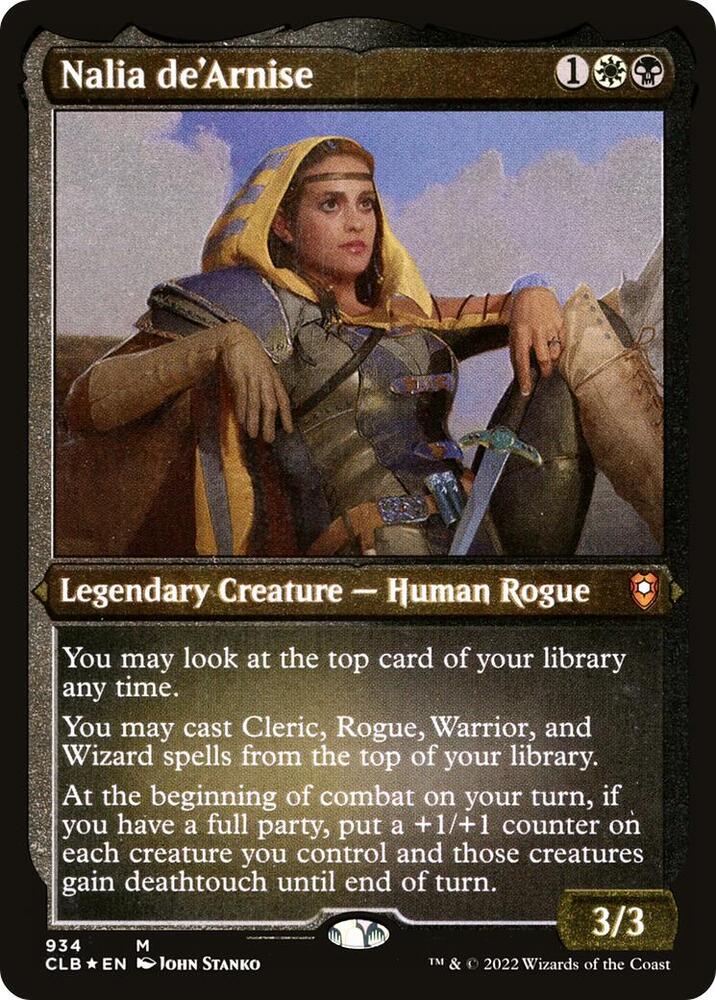 Nalia de'Arnise (Display Commander) - Thick Stock 934 card from Commander Legends: Battle for Baldur's Gate