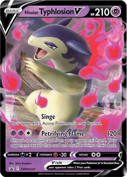 Hisuian Typhlosion V SWSH237 card from SWSH: Sword & Shield Promo Cards