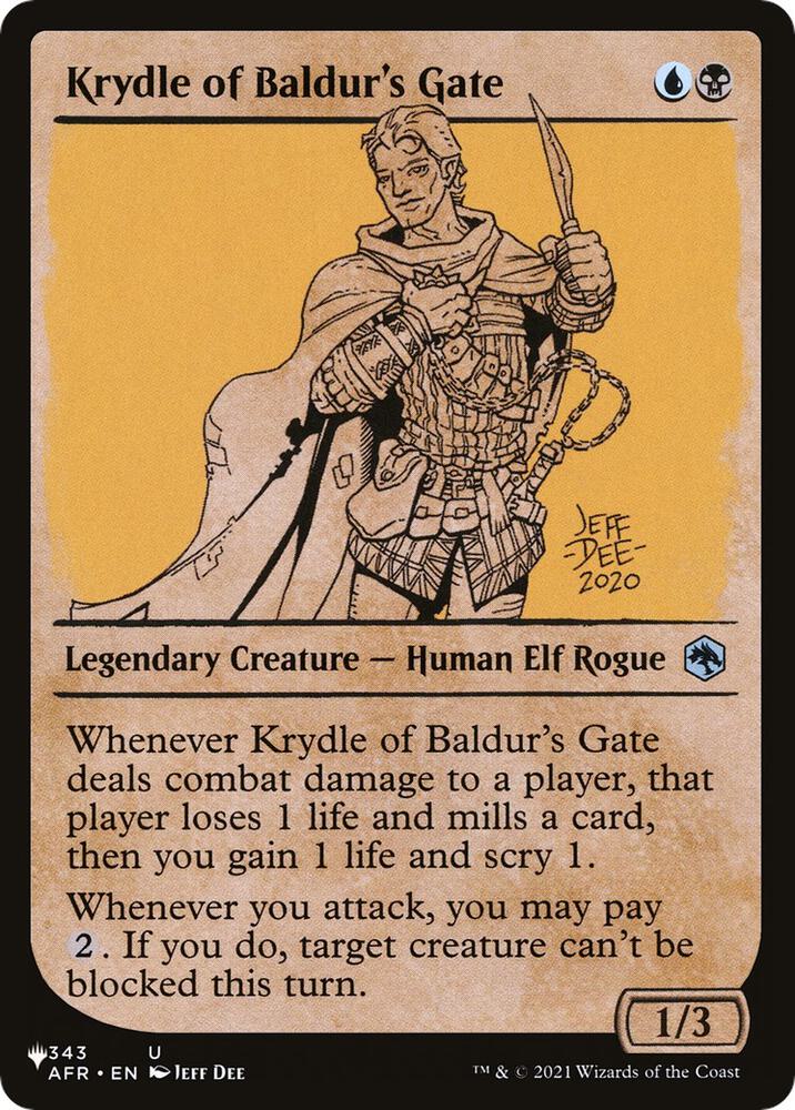 Krydle of Baldur's Gate (Showcase) 343/281 card from The List Reprints